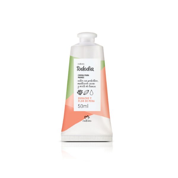 Crema nutritiva para manos durazno y flor de pera Tododia