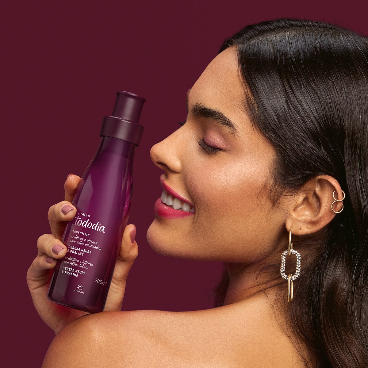 Body Splash Cereza Negra Y Praliné Tododia Natura 200 ml - Imagen 3