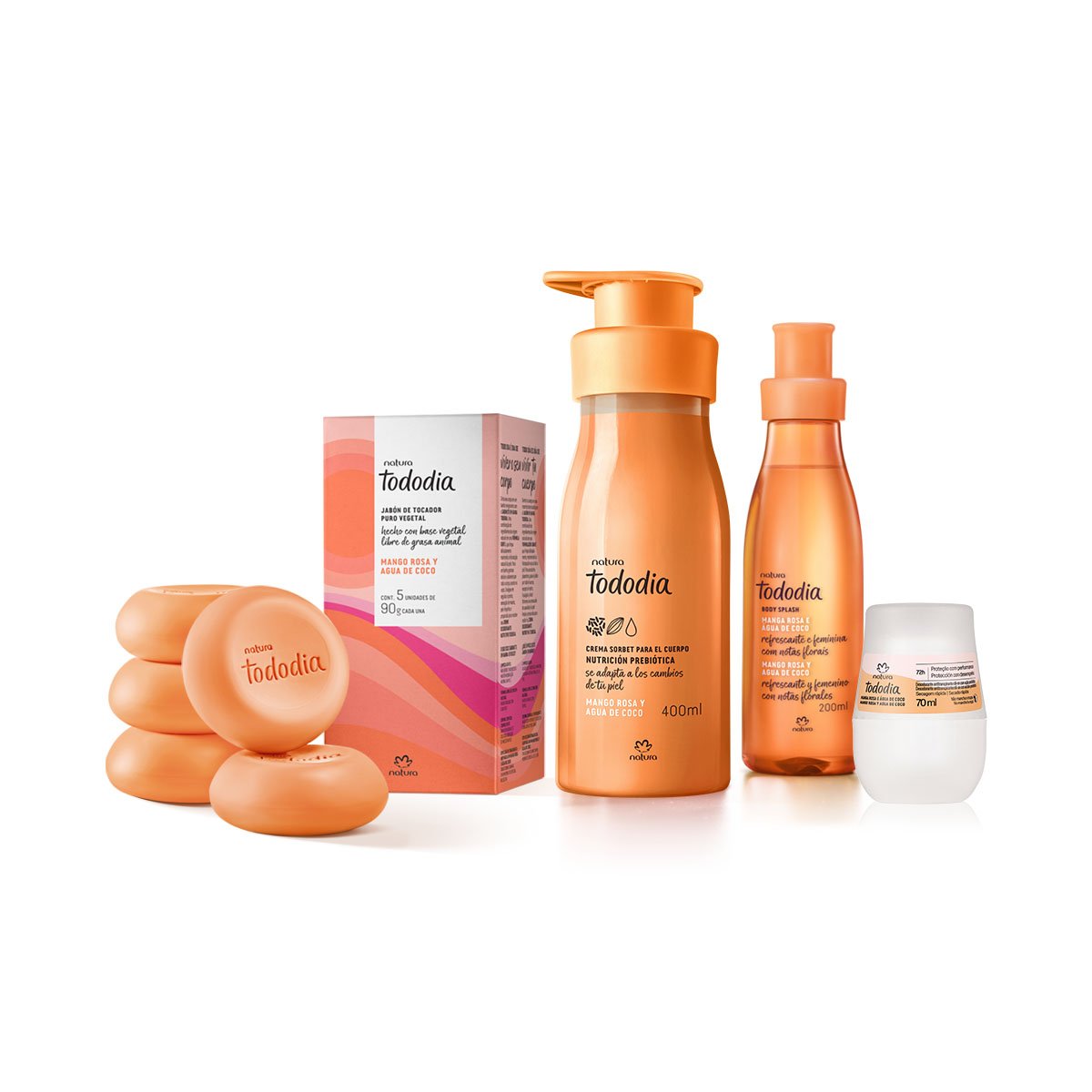Kit Tododia Mango Rosa y Agua de Coco Rutina Corporal Completa