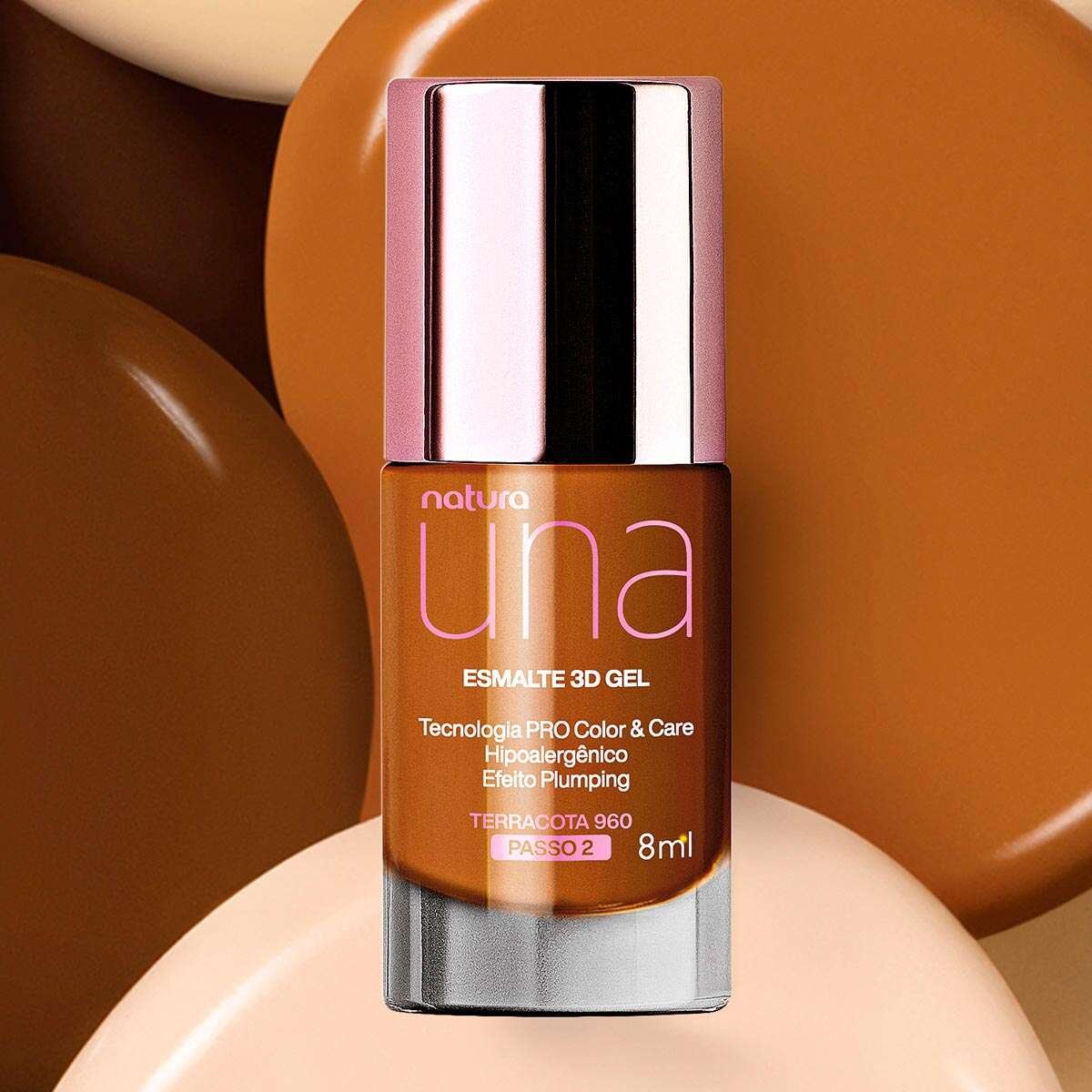 Esmalte 3D Gel Una 8 ml Tono Terracota 960 - Imagen 2
