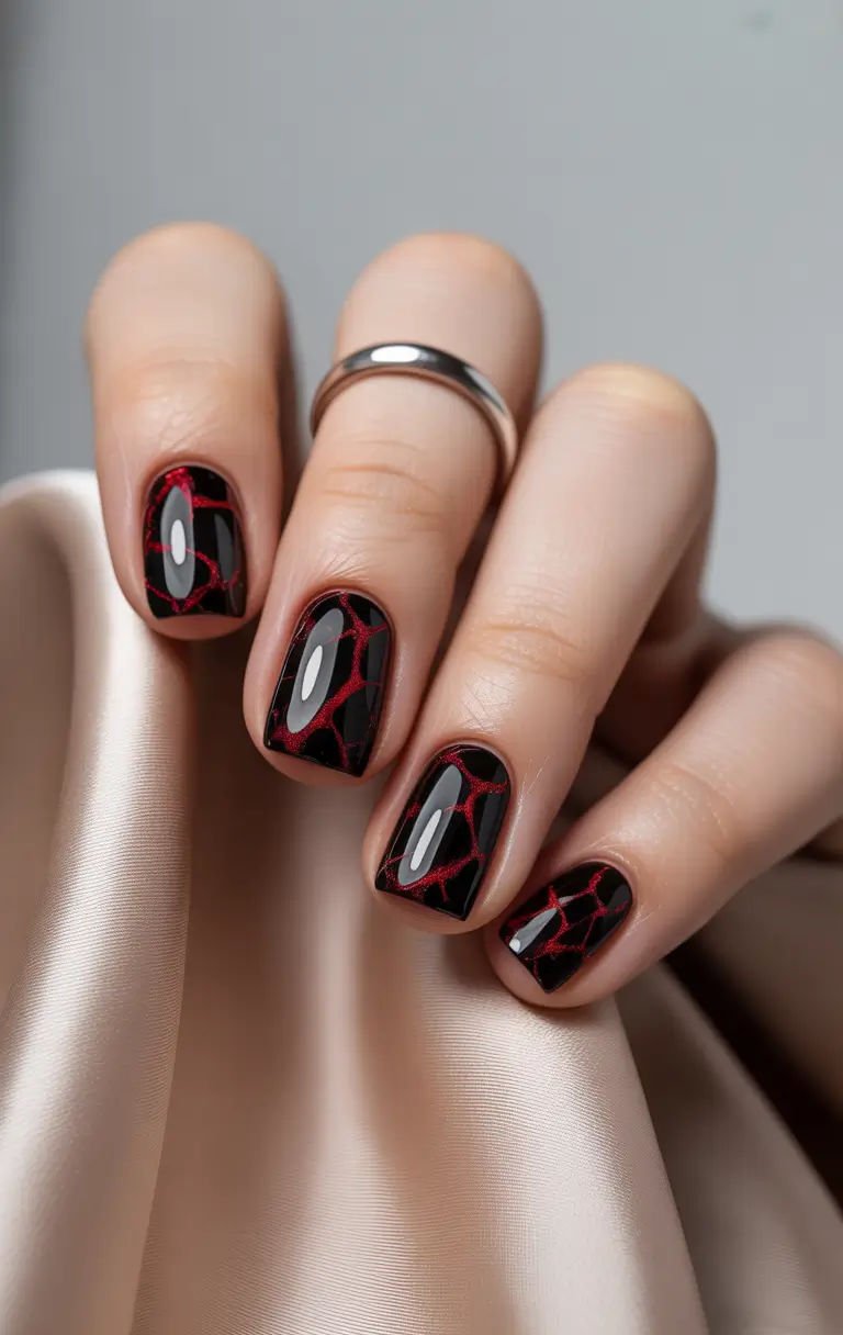 Esmalte Para Uñas Color Trend Negro Craquelado 7ml - Imagen 2