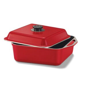 Olla Cuadrada 26 cm Tono Rojo Cucina Donna