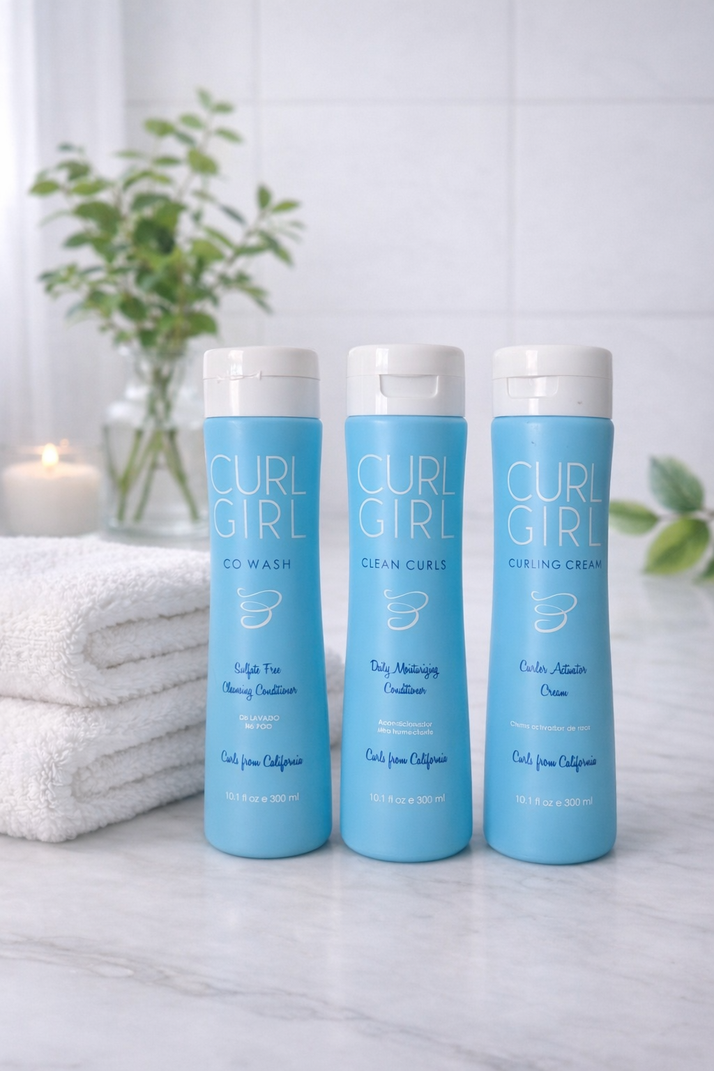 Kit x 3 Curl Girl - Rutina Completa Hidratación, Control del frizz Y Definición Natural